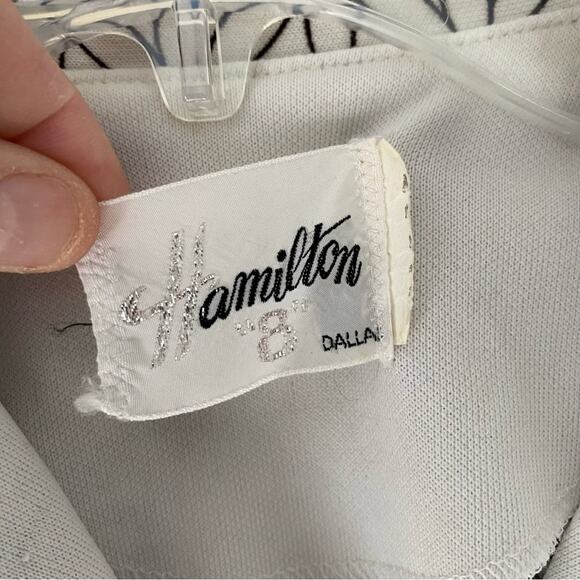 Hamilton 8 Dallas Vintage Pucci Look Print Mod Polyester Button Down Shirt L - Picture 6 of 8